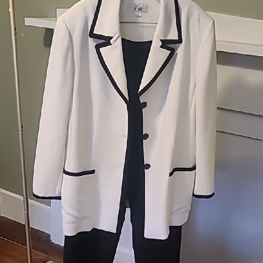 White Blazer with Black Trim